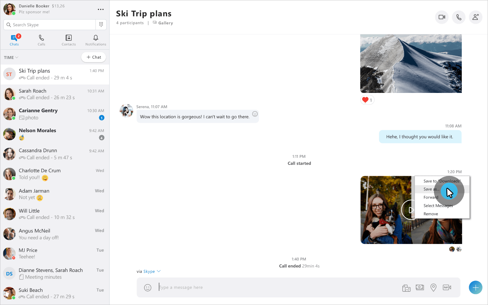 where do pictures download to from skype on a mac