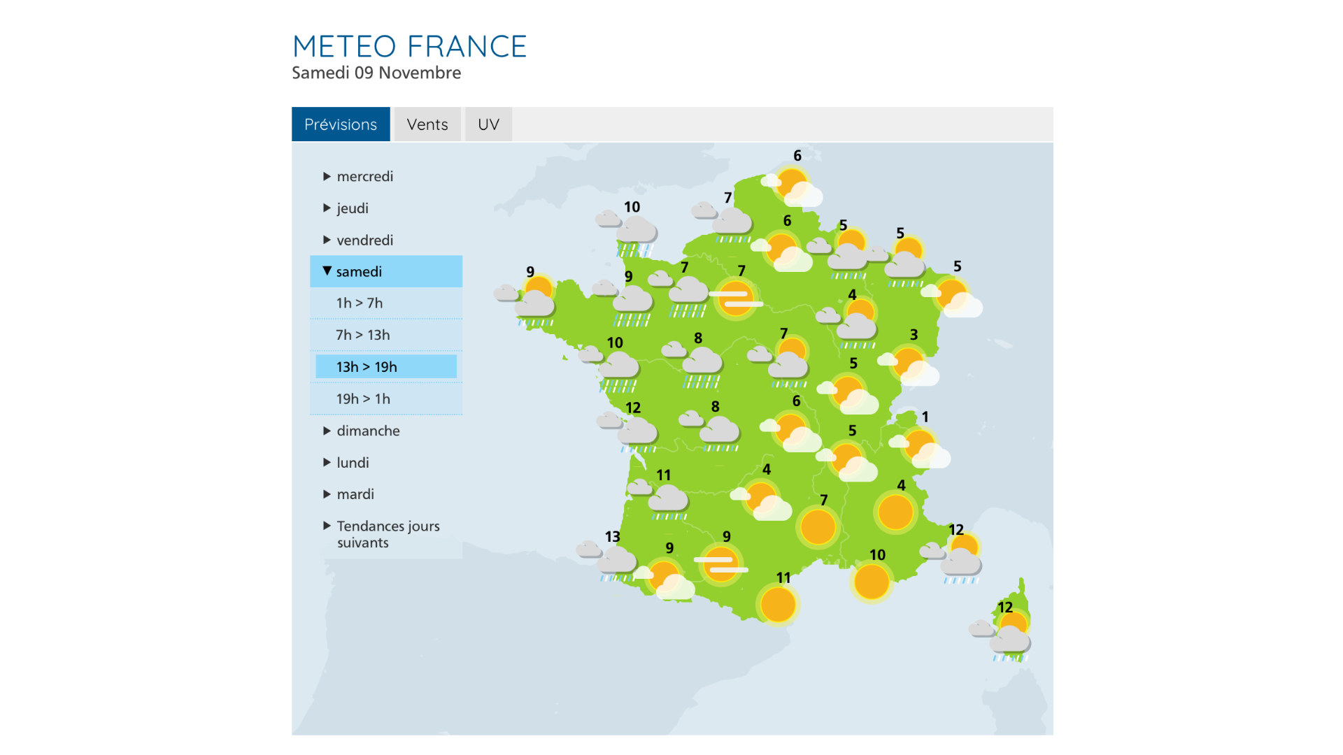 Météociel - Previsions météo à 3 jours pour la France et le Monde