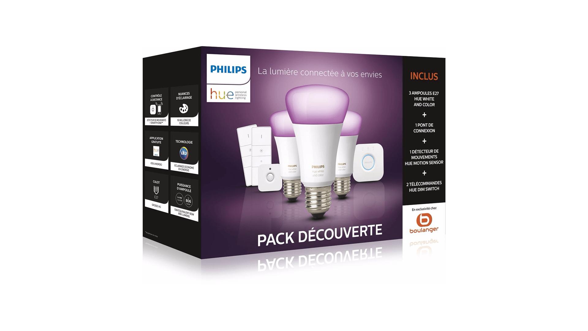 Philips Hue Kit De Démarrage 2 Ampoules Avec Pont De Connexion