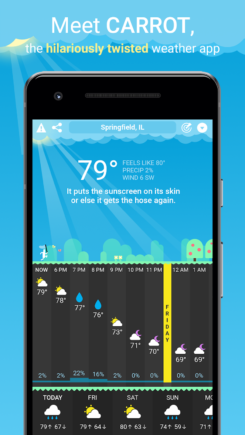 carrot weather secret locations android egypt