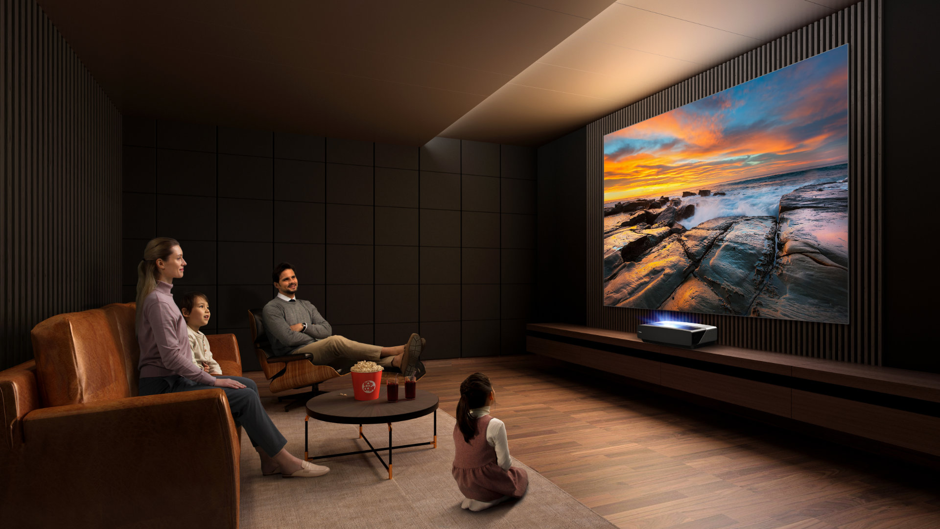 Le vidéoprojecteur ultracourte focale remplace le TV dans les salons