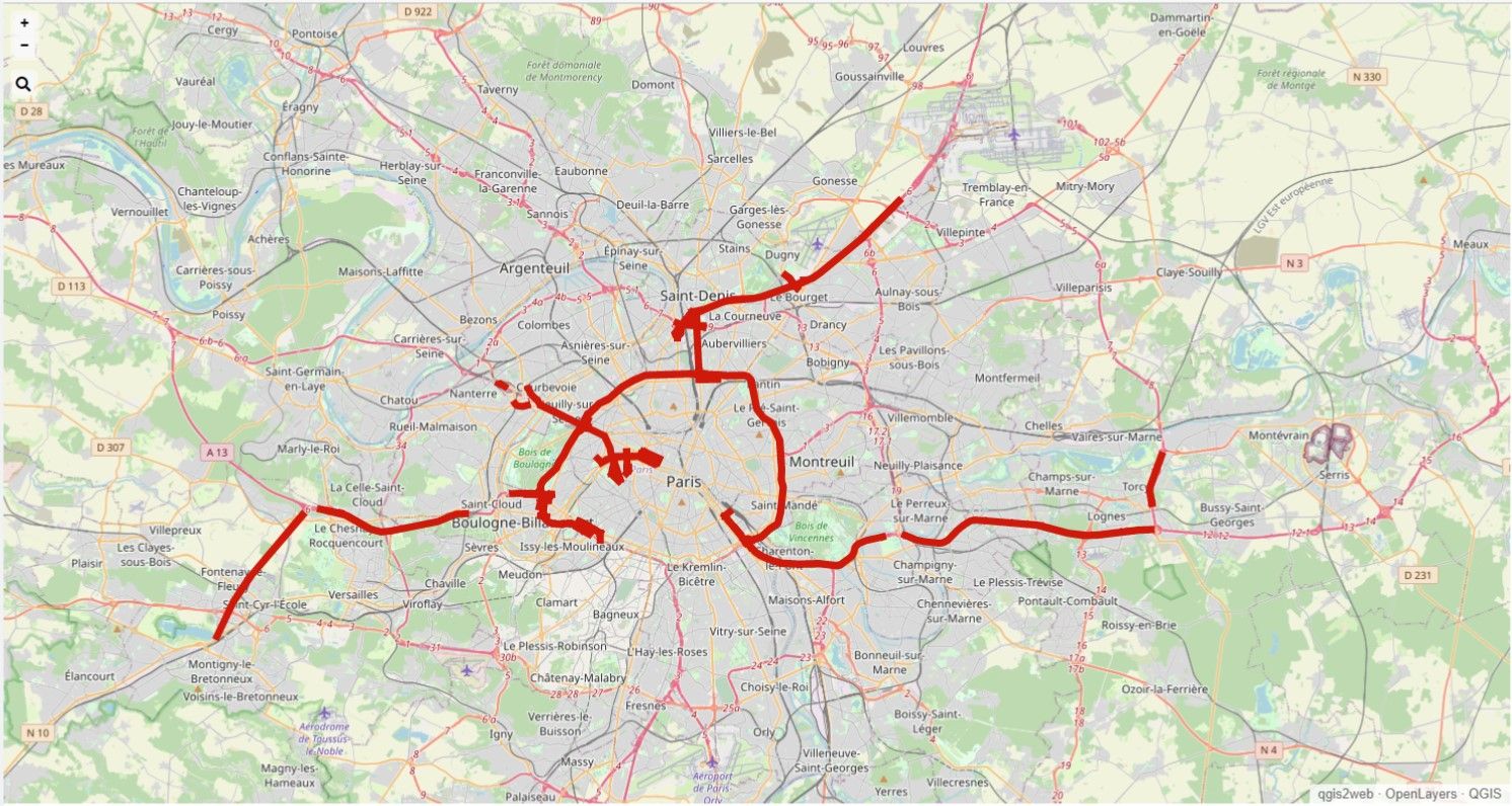 185 km de routes complètement fermées pendant les JO de Paris 2024
