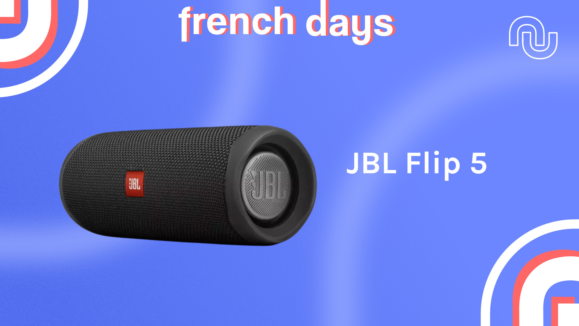 JBL Flip 4 Black Enceinte Portable Robuste - Étanche IPX7 pour