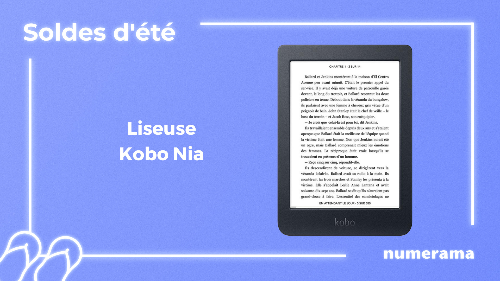 Cet été, lisez partout avec la liseuse Kobo by Fnac Libra 2 en soldes !