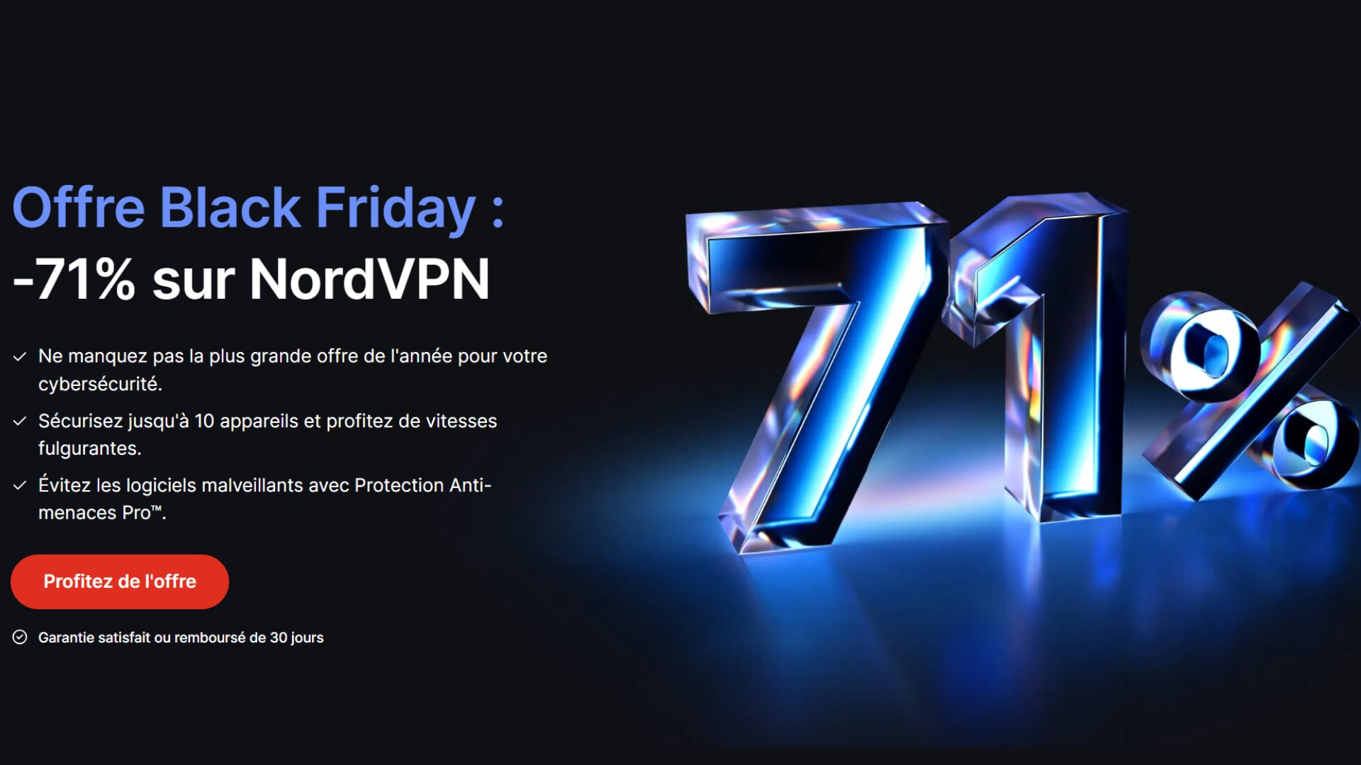 Regarder la vidéo NordVPN participe au pré Black Friday, avec une grosse promotion et trois mois offerts