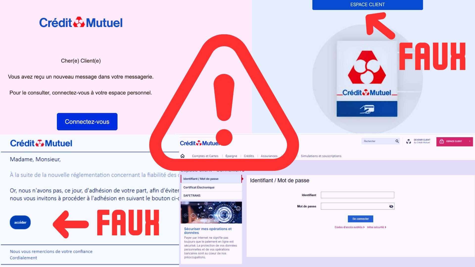 Regarder la vidéo Voici deux faux mails du Crédit mutuel sur lesquels il ne faut surtout pas cliquer